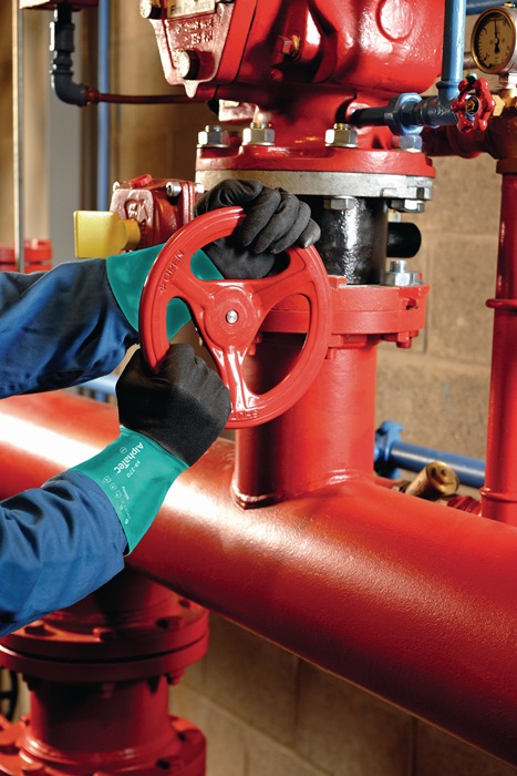 ANSELL Chemikalienhandschuhe Größe 10 flaschengrün/anthrazitgrau - Vorteilspack