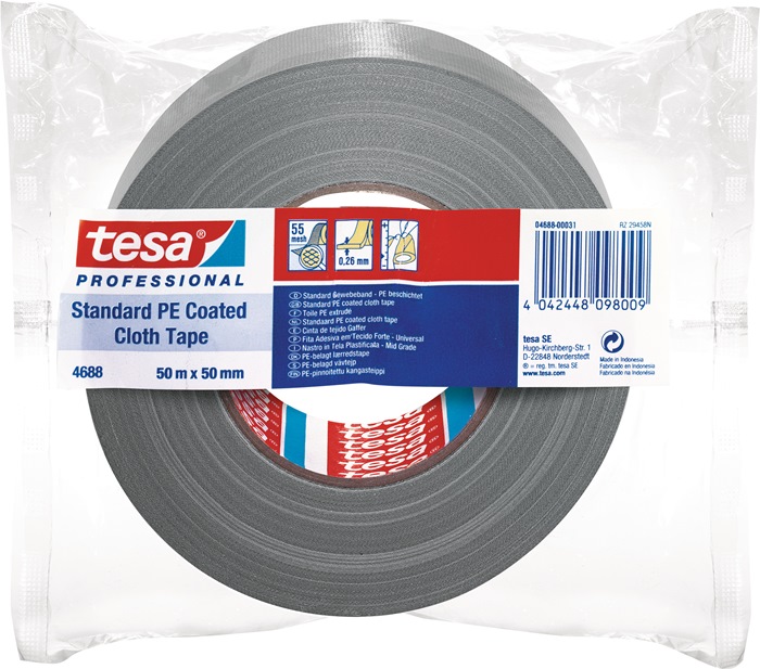 TESA Gewebeband tesaband® Stand.4688 silber-matt L.50m B.50mm Rl.TESA