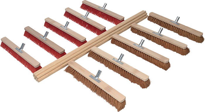 Besen-Set je 5 Kokos-/Elaston Länge 600 mm