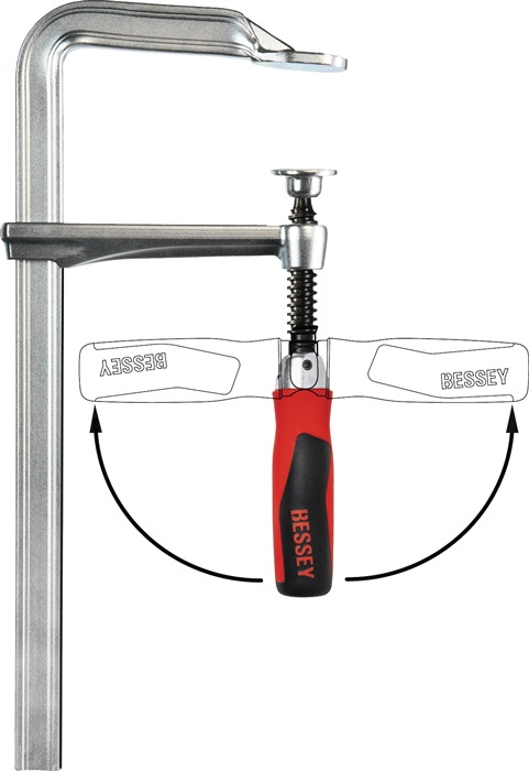 BESSEY Ganzstahlschraubzwinge Spannweite 250 mm Ausladung 120 mm